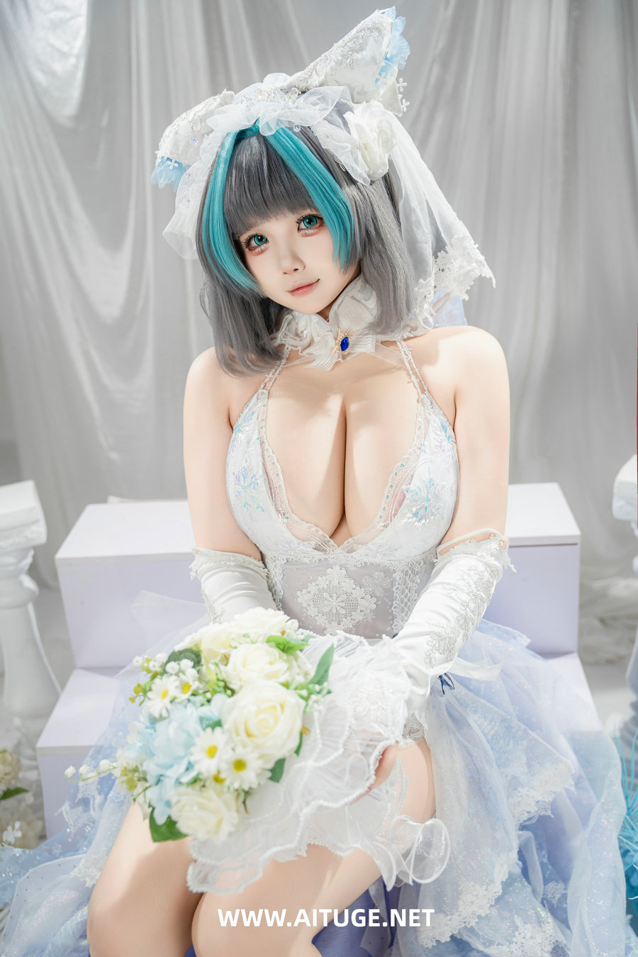 宝钡bei - 碧蓝航线 柴郡 誓约花嫁 [42P-493MB]